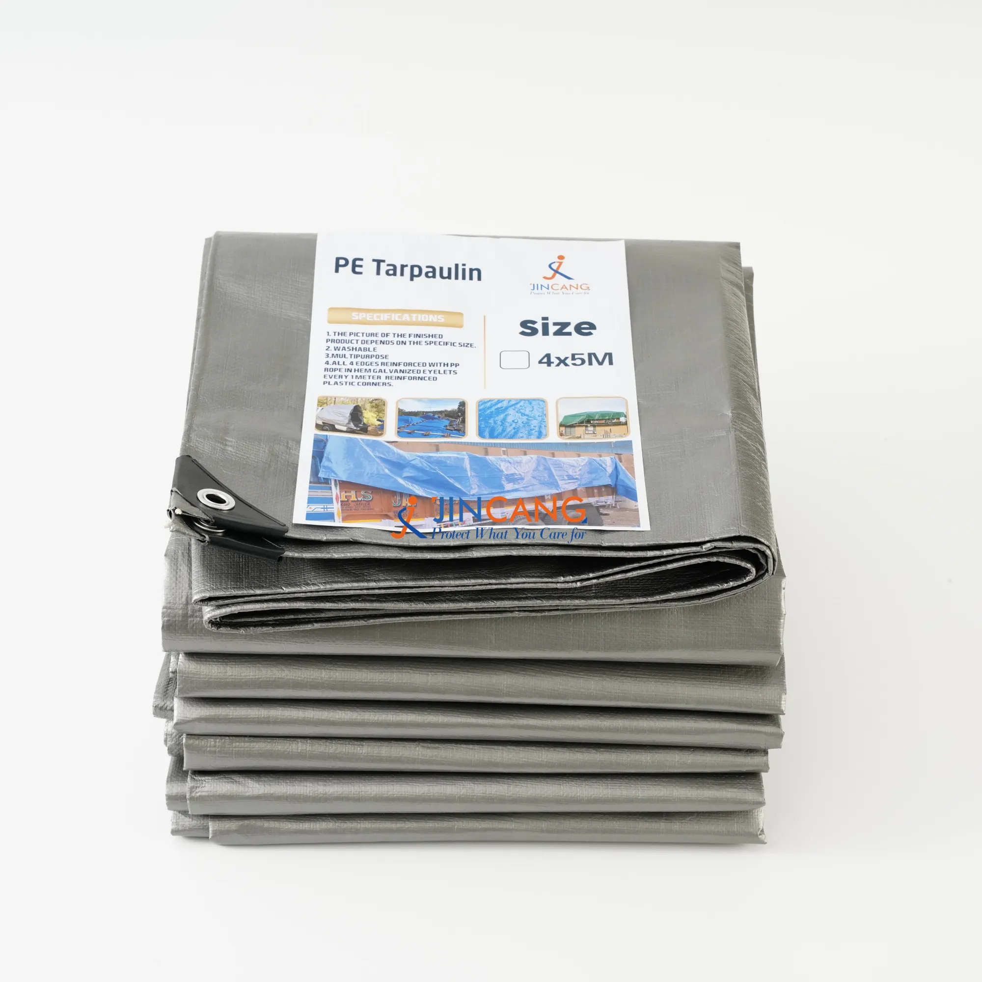 220g Silver Brown PE Tarpaulin