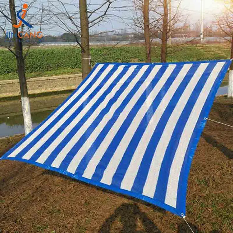 100% Recycled Material Pp Tarpaulin with Black Triangle Reinforced