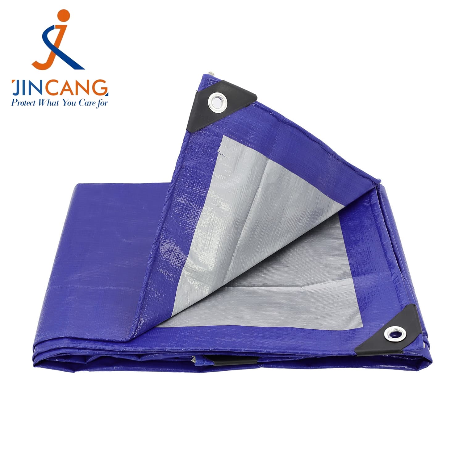 180g Dark Blue Silver PE Tarpaulin