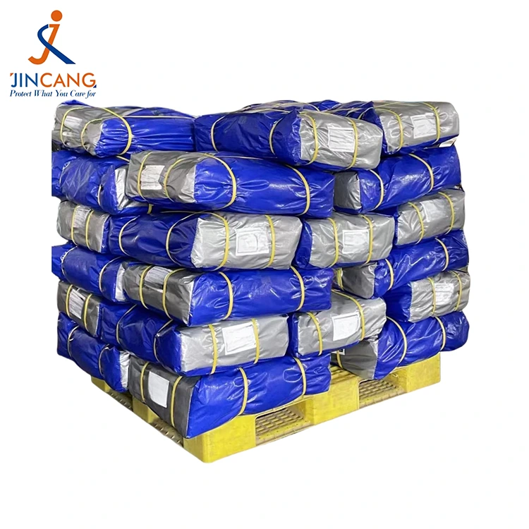 180g Dark Blue Silver PE Tarpaulin