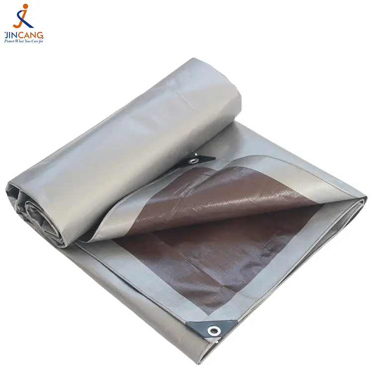 220g Silver Brown PE Tarpaulin