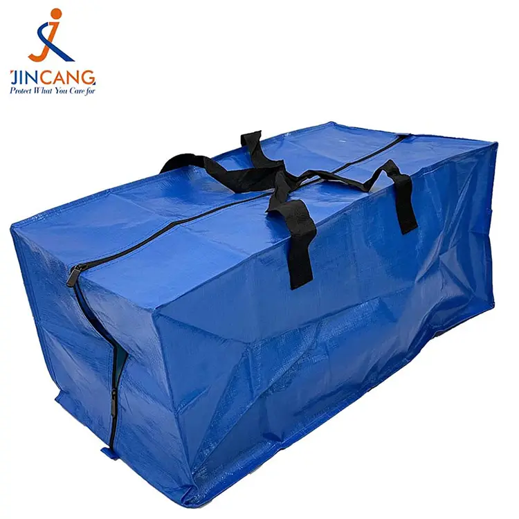 Supermarket Foldable PP Woven Moving Bag